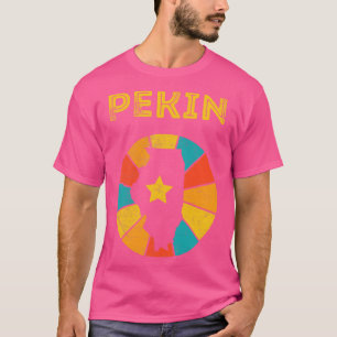 Camiseta Pekin Illinois Vintage angustiou Souvenir 1