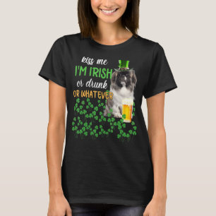 Camiseta Pekingese Beija-me Sou Irlandês, Bebado ou qualque