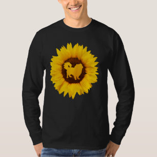Camiseta Pekingese Para Mulheres Pelchie Dog Sunflower Lov