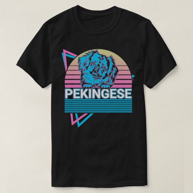 Camiseta Pekingese Retro (Frente do Design)