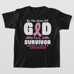 Camiseta Pela Graça de Deus Eu Sou um Sobrevivente Câncer d