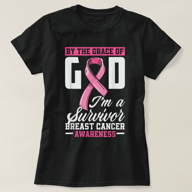 Camiseta Pela Graça Deus, sou um Sobrevivente Cancer Sobrev (Frente do Design)