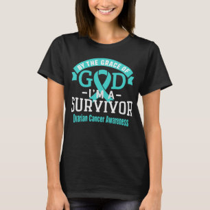 Camiseta Pela Graça do Sobrevivente Câncer de ovário de Deu