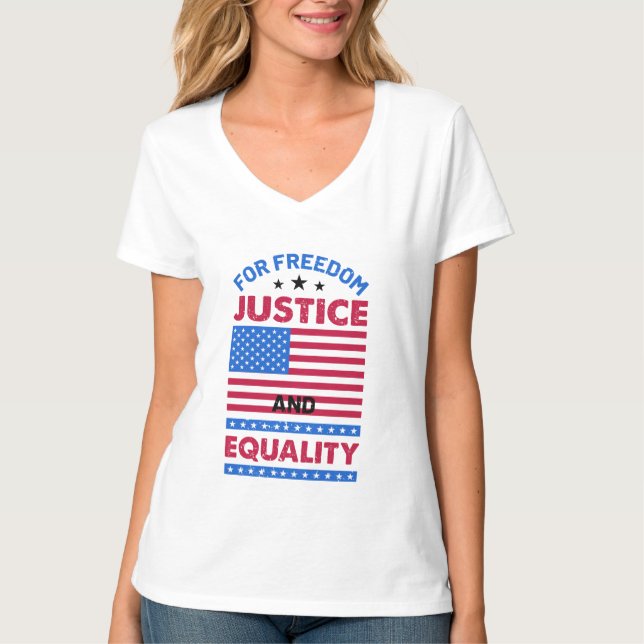 Camiseta Pela Liberdade, Justiça e Igualdade (Frente)