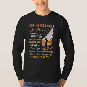 Camiseta Pela Minha Avó No Céu Quando Fecho Os Olhos Eu Mi
