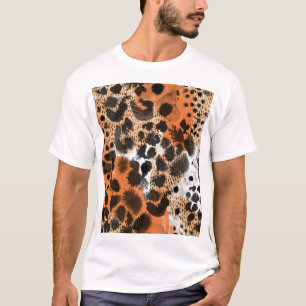 Camiseta Pele animal: padrão leopardo criativo.