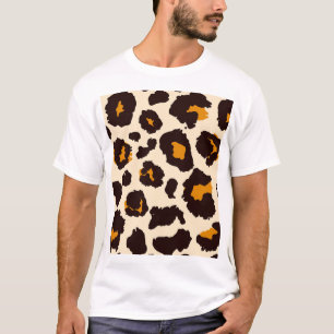 Camiseta Pele Chita, Textura Impressa De Animais.