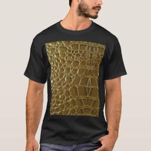 Camiseta Pele Crocodilo: Detalhe da Textura de Fechamento