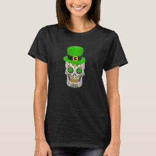Camiseta Pele De Açúcar Saint Patricks Dia Do Morto Lucky H