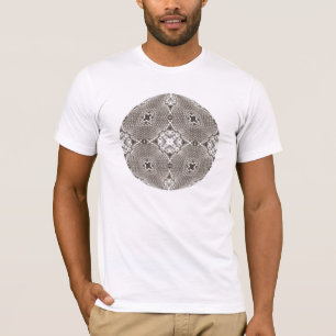 Camiseta pele de cobra cinzenta que olha a bola