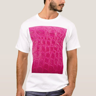 Camiseta Pele de crocodilo rosa, textura de couro