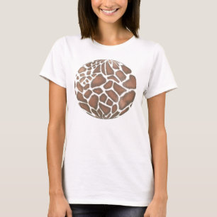 Camiseta pele do girafa que olha a bola