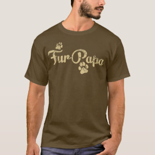 Camiseta Pele Papa Cachorro Cachorro Gato Pai Pawprint Gift
