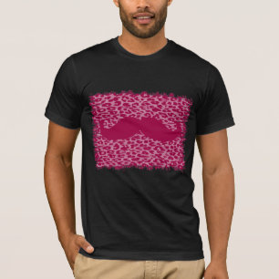 Camiseta Pele Vermelha com bigode no leopardo