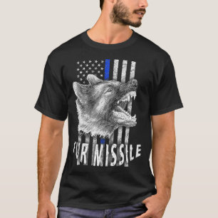 Camiseta Peles com míssil de pele K9 - Sinalizador de linh