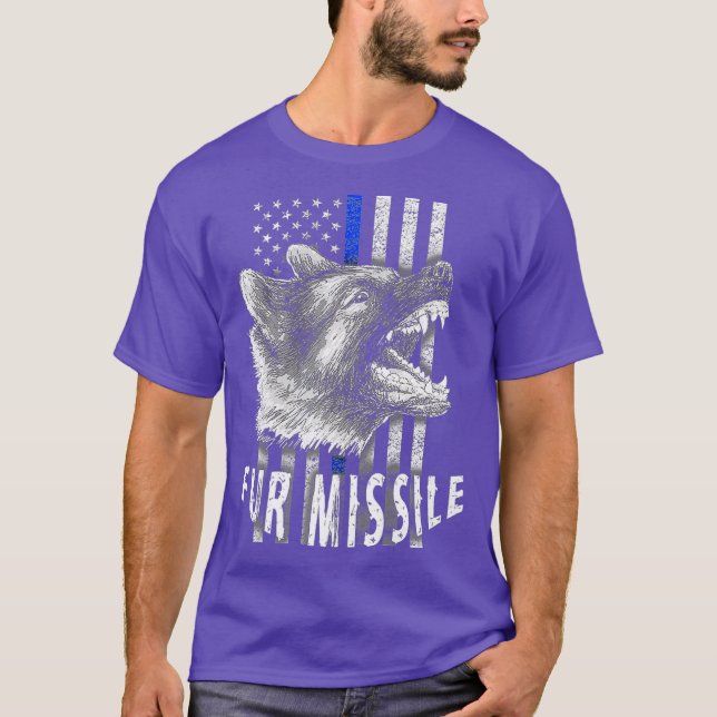Camiseta Peles com míssil de pele K9 - Sinalizador Vertical (Frente)