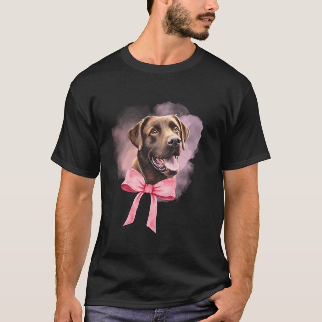 Camiseta Peles de Arco rosa com tórax de chocolate (Frente)