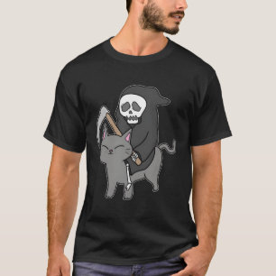 Camiseta Peles De Felino De Gato Com Pet De Halloween Trick