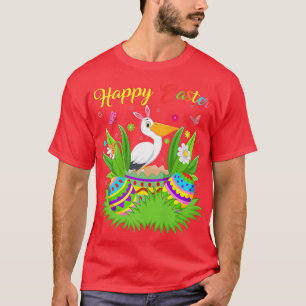 Camiseta Pelican Bird Lover Floral Easter Ovo Funny Pelican