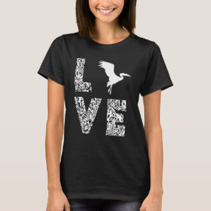 Camiseta Pelican Love Pelican Bird Leopardo Tropical A