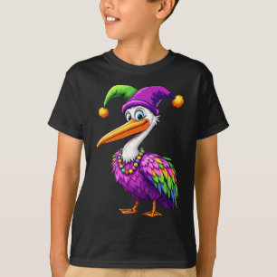 Camiseta Pelican Mardi Gras Carnival Lover Mens Mulheres Cr
