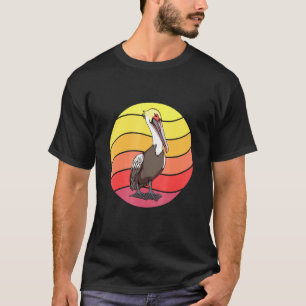 Camiseta Pelican Retro Sunset Bird Pelicanos