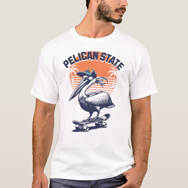 Camiseta Pelican State Vintage Florida  (Frente)