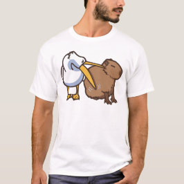 Camiseta Pelican tenta comer Capybara Funny Meme