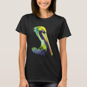 Camiseta Pelicano Ave Animal Gráfico Ave Marinha Tropical P
