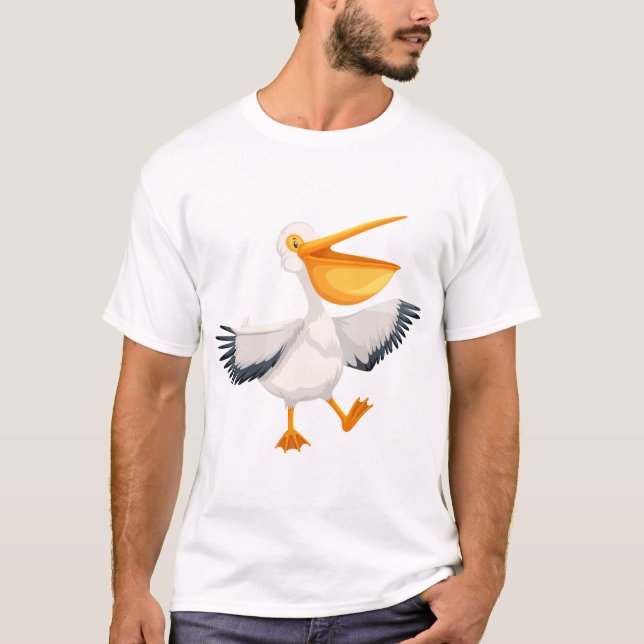 Camiseta Pelicano dos desenhos animados (Frente)