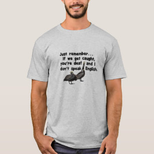 Camiseta Pelicanos engraçados no funcionamento para ele ou