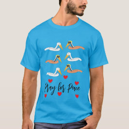 Camiseta Pelicanos Rezando pela Paz: