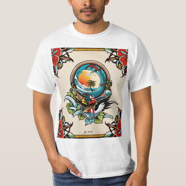 Camiseta Pelicans on the Pier T-Shirt | Coastal Marina  (Frente)