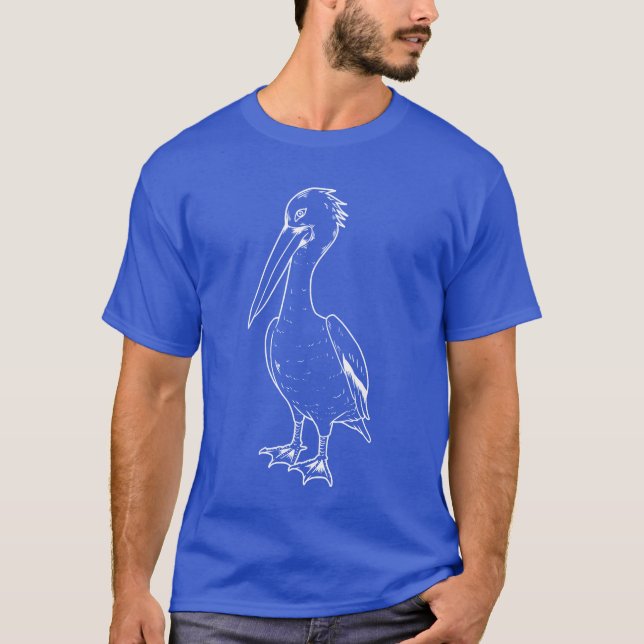 Camiseta Pelikan Silhouette Bird Water bird animals pelican (Frente)