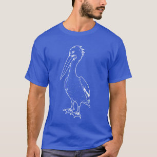 Camiseta Pelikan Silhueta Ave Ave aquática animais pelicano