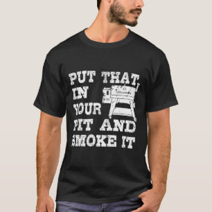 Camiseta Pellet Fumante Engraçado Pit Gift Grill Para Carne