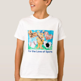 Camiseta Pelo amor aos esportes - Arte infantil para COC