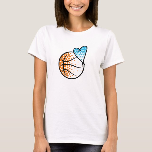 Camiseta pelo coração de... BASKETBALL (Frente)