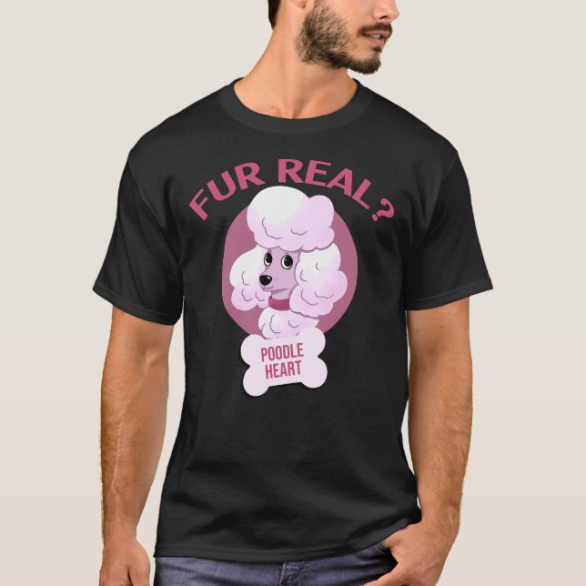 Camiseta Pelo Coração de Poodle Real (Frente)