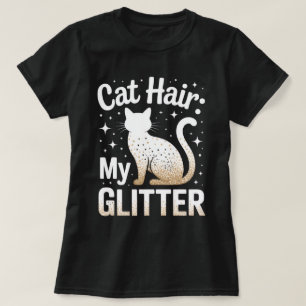 Camiseta Pelo de Gato: Meu Brilho - mulheres engraçadas