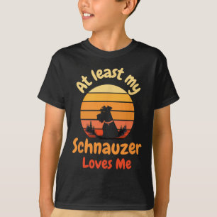 Camiseta Pelo Menos Meu Schnauzer Me Ama Anti-valentine Cac