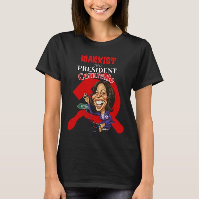 Camiseta Pelo Presidente Camarada Kamala Harris Presidente  (Frente)