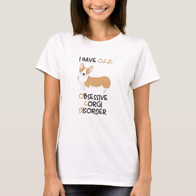 Camiseta Pembroke feliz de Galês - desordem obsessiva do (Frente)