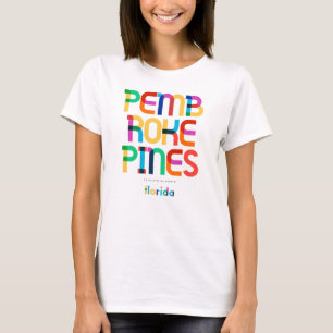 Camiseta Pembroke Pines Florida Meio século, Pop Art,