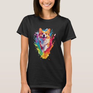 Camiseta Pembroke Welsh Corgi Amadurece Arte Colorida