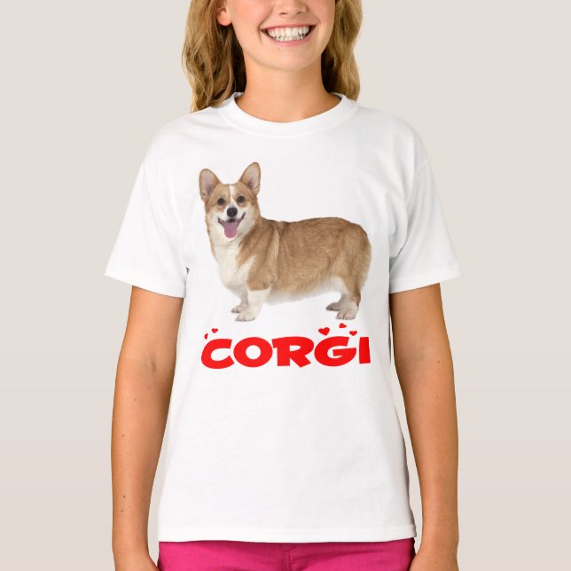 Camiseta Pembroke Welsh Corgi Cão Vermelho Cão Cachorro Men (Frente)
