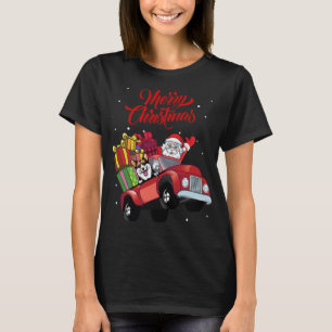Camiseta Pembroke Welsh Corgi Com Papai Noel Em Caminhão Ve