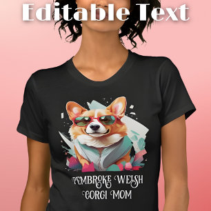 Camiseta Pembroke Welsh Corgi Dog Mãe Óculos de sol