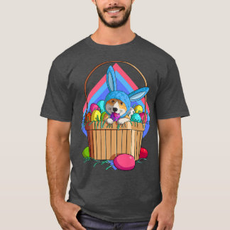 Camiseta Pembroke Welsh Corgi Easter Eggs Bunny Dog1056