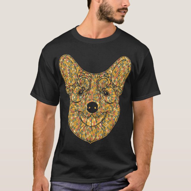 Camiseta Pembroke Welsh Corgi Geométrico (Frente)